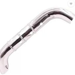 GadiBike Bike Silencer Bend Pipe Heat Shield Protector/Cover Guard Anti-Corrosion Black Coated Compatible with Royal Enfield Meteor 350 (Chrome)-15