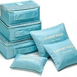 Polyester Blend Travel Organizer Packing Cubes Cloth Storage Bags (S1037_Sky Blue)-image-43