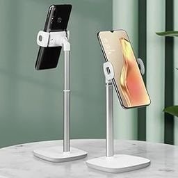 Florican Telescopic Mobile Holder Stand for Desk/Table | 360 Degree Rotating Clamp | Desktop Stand for All Smartphones 4.7"- 6.7"-12