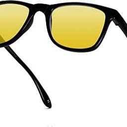 OCULY HD Day Night Vision Men Yellow anti glare glasses Safty goggles for Driving Car bike | Eye Protection headlight, 52-30