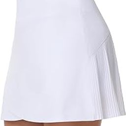 Women's High Waisted Tennis Skirts Crossover hemline Back Pleated Golf Skorts with Inner Shorts-47
