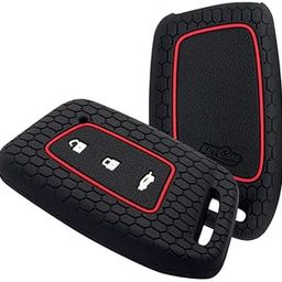 Keycare Silicone Key Cover Compatible for MG Hector, Windsor EV 3 Button Smart Key.(Black)-6