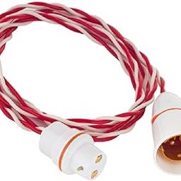 Hi-PLASST Bulb-Holder Adaptor Flexible Wire (4 yard) 2-core cord, B-22 socket & Adaptor Plug for Multipurpose Use, Diys, Experiments,Parties,Festive Decorations,Diwali,Christmas,etc-56
