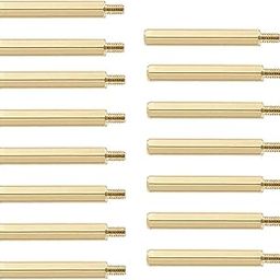 M4 x 50mm + 6mm Male to Female Thread Brass Hex Standoff Spacer Screws PCB Pillar - (15 Pcs)-image-85