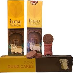 DHENU GIFT OF PURITY Panchagavya Cow Dung Hawan Cakes – Pack of 18 Round Pieces, for Hawan, Pujan & Religious Purpose, Air Purifying, Enhances Meditation & Spiritual Rituals, Eco-Friendly-image-22