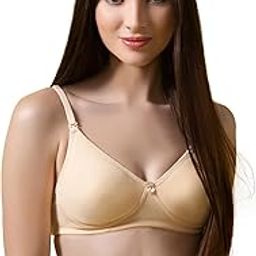 Women's Cotton Padded Wire Free Non-Wired T-Shirt Bra-picture-24