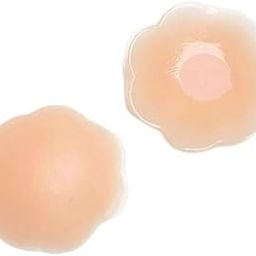 Piercell Silicone Nipple Cover Invisible Breast Pasties Adhesive Disposable Satin Fabric for Women Girl Reusable no Show Bra Skin Friendly self Washable Pads (2 pcs) Multicolour-image-9