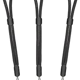 Durable Pack of 3 black hand Wrist Lanyards Adjustable strap holder for cell phone Cover case key ring Pen drive Charm grip DIY string cord thread nylon rope charms Wristlet for camera bags-19