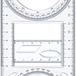 Multifunctional Geometric Ruler Mathematics Drawing Template-8