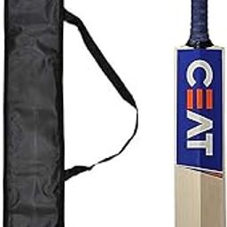 Kansal Traders Popular Willow Cricket Bat with Ball and Bat Cover (Multicolour, Red)-image-14