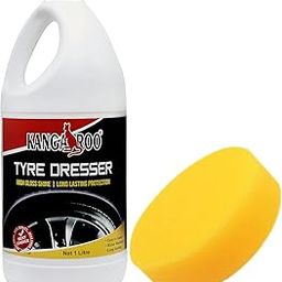 Kangaroo® Tyre Dresser (Polish) 1 Litre Car, Bike, Cycle Tyre Black Shiner Universal Fit for Tyre (Longer Lasting Shine)-22