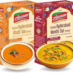 Aasaan Premix-Hyderabadi Instant Dal Mix Combo|Cook Authentic Khatti And Meethi Dal In Minutes|Easy-To-Cook, Fresh And Delicious,2 Count-image-22