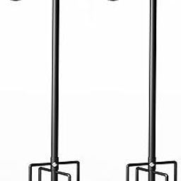 92" Shepherds Hooks for Outdoor, Extra Thick Bird Feeder Pole with 5 Prong Base, Adjustable Shepards Hook for Garden, Weddings, Hanging Plant-image-55