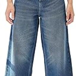 Women Cotton Whiskers Effect Mid-Rise Wide Leg Denim Jeans-image-38