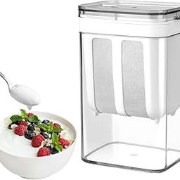 HONOLY Hung Curd Maker & Curd Yogurt Maker - 1100ml Mesh Strainer with Lid | Yogurt Filter Strainer | Greek Yoghurt | Hung Curd Strainer Box for Home | Curd Strainer (Hung Curd Maker A)-26