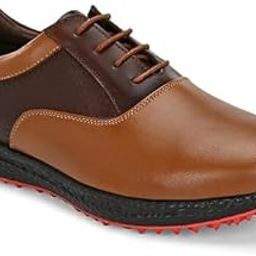 Men's Leather Lace-up Professional Golf Shoes-image-78