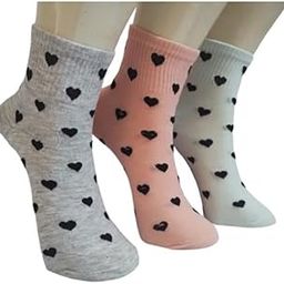 Women's Ankle Length Designer Knitted Multicolor, Multi-Purpose Socks | Socks for Women| Pack of 3 | Design may vary-image-81