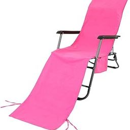 UJEAVETTE Lounge Chair Cover Microfiber Chaise Towels Terry for Beach Pool Red-image-16