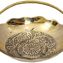 A V Gifts And Handicrafts Brass and Metal Flower Basket Miniature Toy-image-19