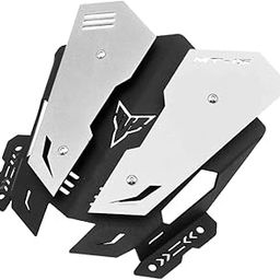 SGTB Heavy Metal Front Visor For Bike Mt 15 White Bike Windshield-20