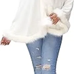 manra Women Woolen V-Neck Fur Stole Sc 75 (7M-603N-V4ST__free size)-picture-31