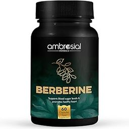 Ambrosial Berberine HCL 500mg EACH capsule |High Strength Berberine Supplements to Manage Diabetes and Blood Sugar Levels | Premium Herbal Diabetes Care Tablets (Pack of 1-60 Capsules)-image-95