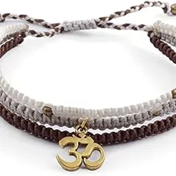 el regalo Elegant OM Bracelet Rakhi for Brother- 3 Layers Designer Adjustable OM Bracelet Rakhi for Bhai with Roli Chawal in Rakhi Gift Box-picture-0