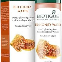 Biotique Honey Water Pore Tightening Brightening Toner with Himalayan Waters |Maintains pH Balance| Moisturized and Hydrated Skin | |100% Botanical Extracts| Suitable for All Skin Types | 120ml-25