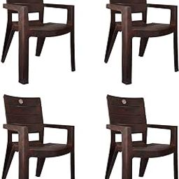 CELLO Jordan Set of 4 Chairs (Rose Wood, 60 cm, 61.5 cm, 88.6 cm) | Strong and Durable | Easy to Clean | Chair for Living Room, Bed Room, Kitchen, Office Room, Outdoor | 3 Years Warranty-image-26