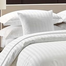 Trance Home Linen Zippered 100% Cotton 200TC Satin Stripe Queen Size Duvet Cover Quilt Cover Blanket Cover Razai Comforter Cover with 2 Pillow Covers (90 x 102 inch, White)-image-43