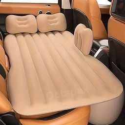 Octapax® Car Inflatable Bed with Pump & 2 Air Pillow | Car Bed Mattress for Back Seat | Quick Inflatable Car Mattress | Car Bed for Travel,Trips,Picnic,Camping,Pool & Beach (Beige)-image-99