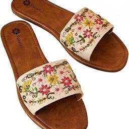 Women's Flats Ethnic Punjabi Traditional Flat Embroidered Canvas Fancy Comfortable Sole for Womens & Girls-picture-20