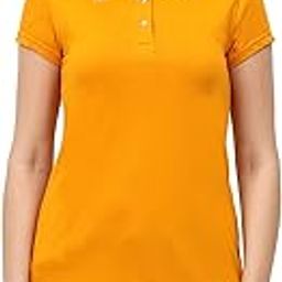 Women's Cotton Plain Polo Neck Half Sleeve Long Top-image-114