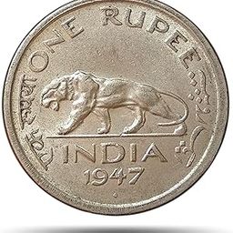 COINIACS One Rupee 1947 George VI King Emperor Nickel, British India Historic Old Coin for Collection | Last One Rupee Coin of British India-4