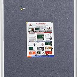 ALKOSIGN Astra Felt Notice Board -Grey (3 x 2 Feet) |Bulletin Board, Pin-up Board, Display Board, Push pins Board, Announcement Board, Soft Message Board, for School, College, Office, Study Room etc-image-27
