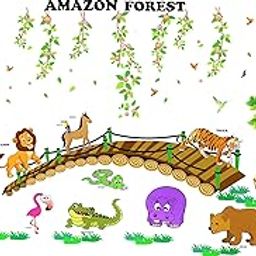 Amazon Forest with Animal WALLSTICKER for Wall Decoration-24