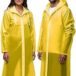 Raincoat with Hood (Pack of 2) love pair| Waterproof & Windproof | Lightweight EVA Material | Reusable | Universal Fit for Men, Women, Kids | Yellow, Black, Pink, Dark Blue-image-64