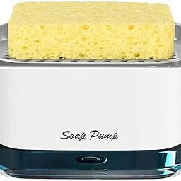 Juzr Kitchen Washing Up Liquid Dispenser, 2-in-1 Soap Dispenser, Kitchen Sponge Holder, Refillable, Comes with Dishwashing Sponge, Suitable for Kitchen Sink, Instant Refill 13.5 Ounces | Pack-1-picture-10
