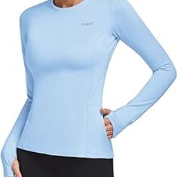 Thermal Shirts for Women Long Sleeve Fleece Tops Running Workout Cold Weather Gear Compression Zipper Pocket-image-57