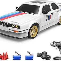 Dollox 1:16 RC Drift Car, 25KM/H 4WD High Speed Remote Control Vehical for Kids and Adults, with LED Lights, Two Batteries, Extra Tires, White-image-51