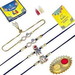 Rakhi set for Brother and Bhabhi and kids, Set of 4 Rakhi and 4 Gift items, combo set this Rakhshabandhan for Brother Family - Gift Pack of 8-picture-22