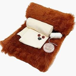 PRANSUNITA Complete Soft Toy Teddy Bear Making Kit – Includes Fur & Felt Cloth, Eyes Nose Set, Stitching Thread & Needle Set, Ribbon, DraftingPattern Paper & Cotton for Filling-image-40