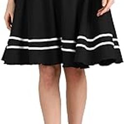 Women's Midi Skirts with Pockets Long Below Knee Length Pull On Closure A-Line Flared Everyday Use All Seasons Trendy-image-78