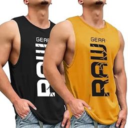 Ezee Sleeves Men’s Cotton Gym Vest | Sleeveless Tank Top for Workout, Sports Breathable & Soft Fabric (Pack of 2)-image-35