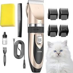 SETON Unisex Pet Clippers Set for Dogs and Cats, Low Noise Electric Trimmer with LED Light, Rechargeable and Stainless Steel Blades-image-87