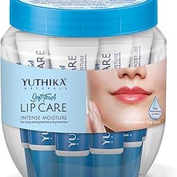 Yuthika Naturals Soft Touch Lip Balm for Soft and Naturally Pink Lips, Moisturizes & Hydrates Dry Lips, Lip Care, Clear, 5 Gram (Pack of 20) with Jar-11