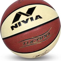 Nivia TUCANA Leather Basketball (Size: 7, Brown/White)-picture-13