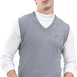 monte carlo Men's Regular Fit Sweater | Solid Pattern | Pull-On Closure with Sleeveless V Neck | Classic Sleeveless Sweater for Men-picture-26