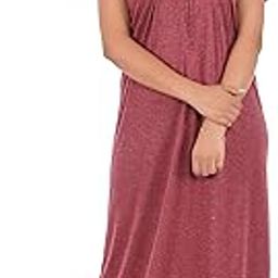 Women's Half Sleeve Embroided Hosiery Cotton Nighty/Maxi/Nightgown/Nightwear WSR_56_59-image-9