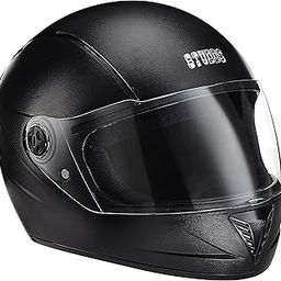Studds Professional Black With Black Strip Full Face Helmet (L)-image-33